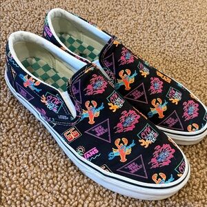 Vans Slip-On with Neon Lobster Graphics